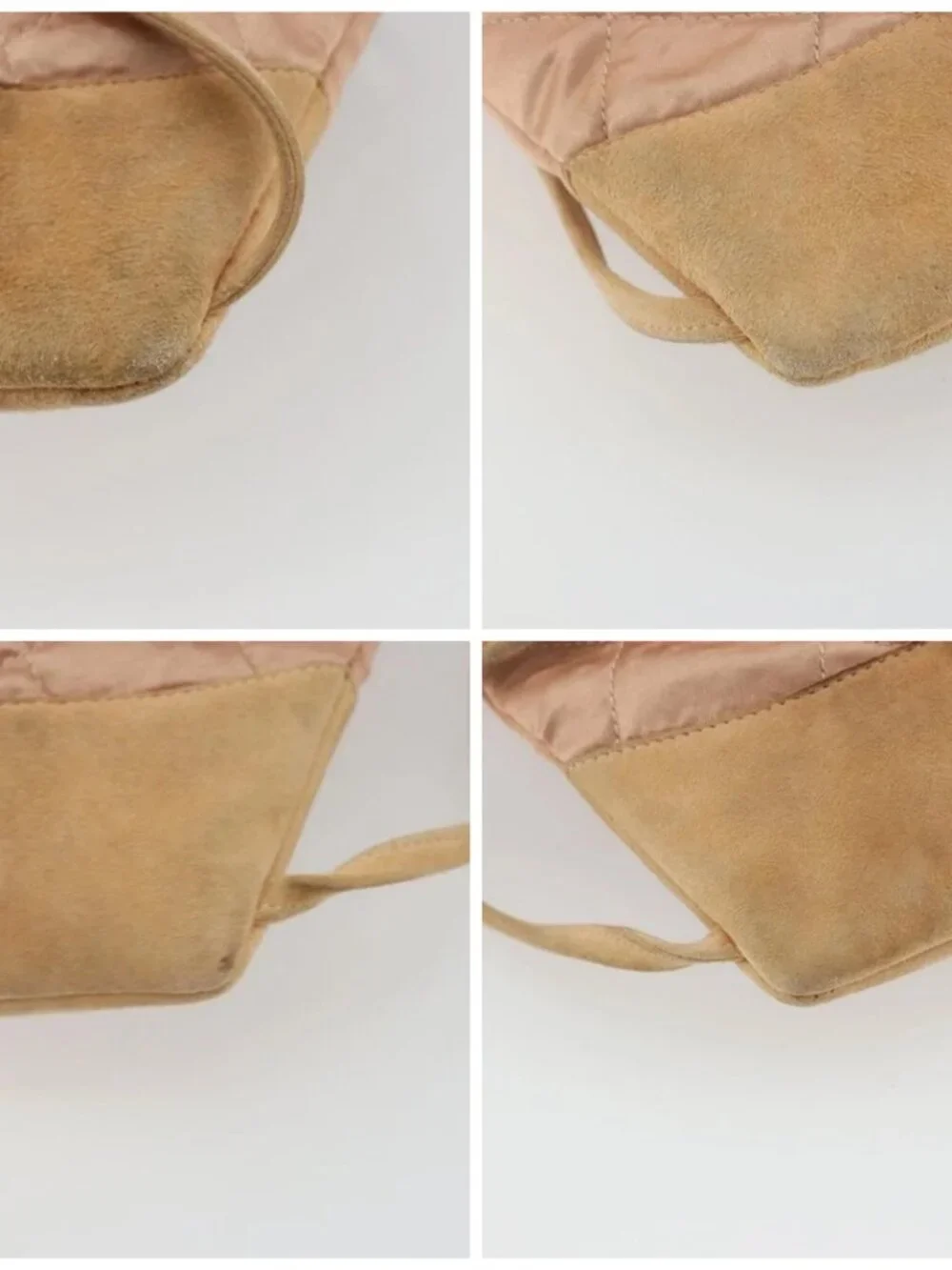 CHANEL Matelasse Purse Backpack Satin Pink Gold CC Auth bs34274